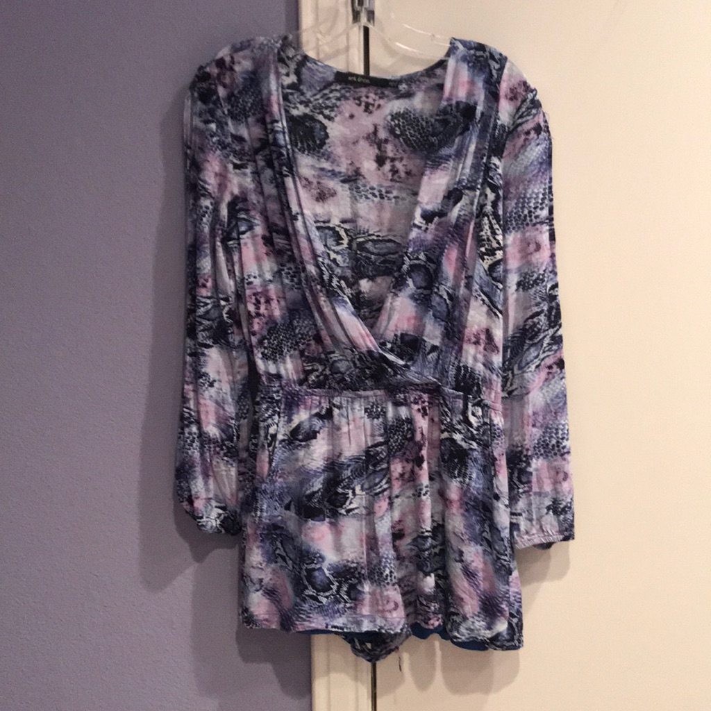 Purple Patterned Romper